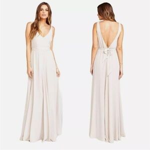 Show me your Mumu Dress Jenn Maxi in Show me the Ring Crisp Size Large NWT